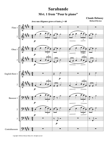 Sarabande (Double Reed Octet + 2 Flutes) (arr. Richard Byrnes)