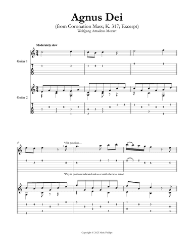 Agnus Dei (from Coronation Mass) (arr. Mark Phillips)