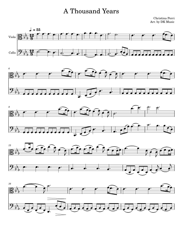 A Thousand Years (arr. DK Music)