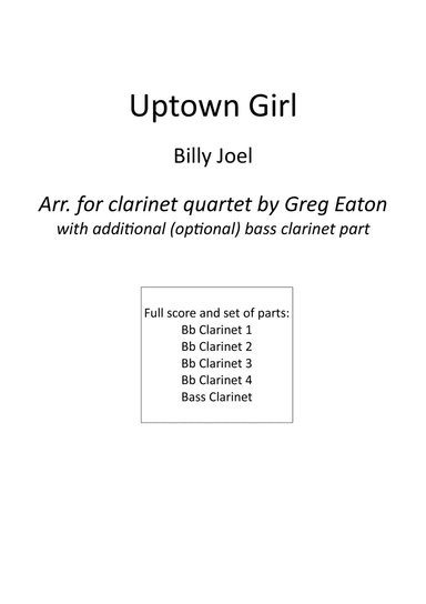 Uptown Girl (arr. Greg Eaton)