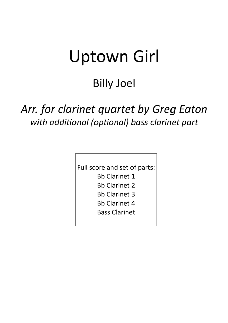 Uptown Girl (arr. Greg Eaton)