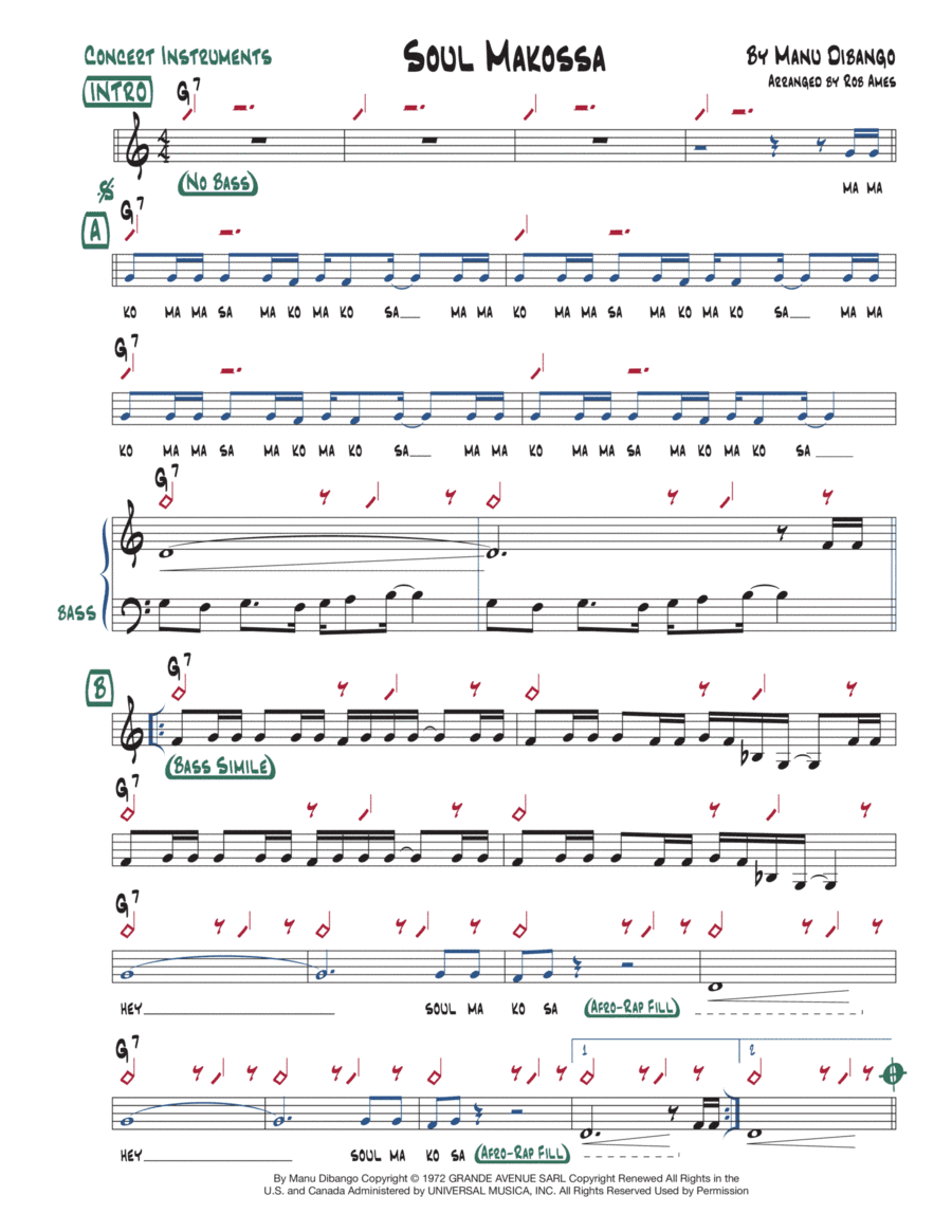 Soul Makossa (arr. Rob Ames)