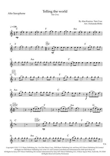 Telling The World (arr. Fernando Britto)