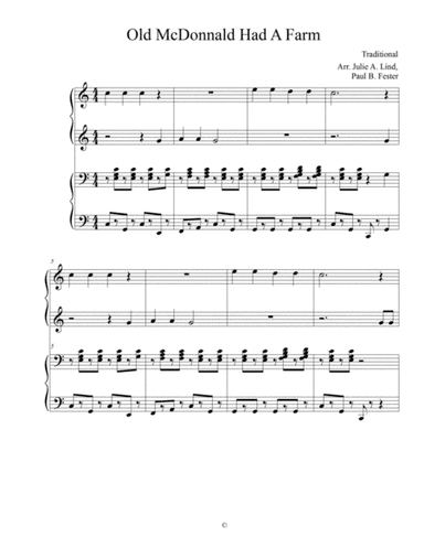 Old Mc Donnald Had A Farm (arr. Julie A. Lind & Paul Boris Fester)