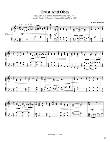 Trust And Obey (arr. Carla Klassen)