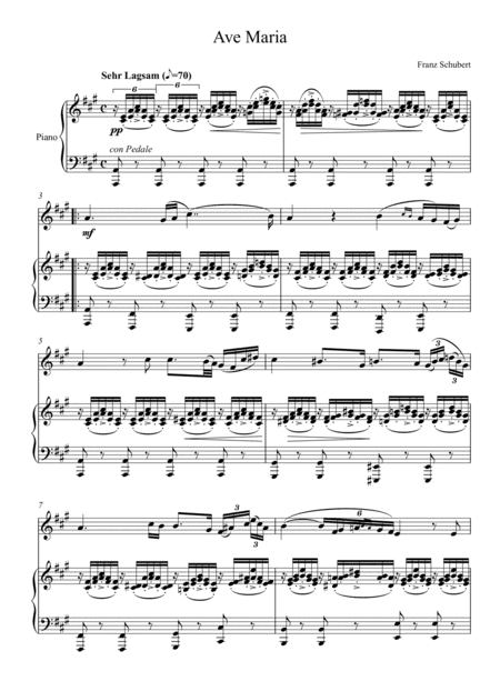 Franz Schubert - Ave Maria (Violin Solo) - A Key (arr. André Laitano)