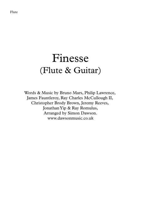 Finesse (arr. Simon Dawson)