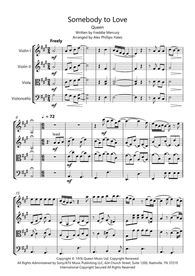 Somebody To Love (arr. Alex Phillips-Yates)