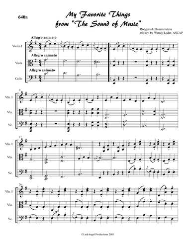 My Favorite Things (arr. Wendy Loder, ASCAP)