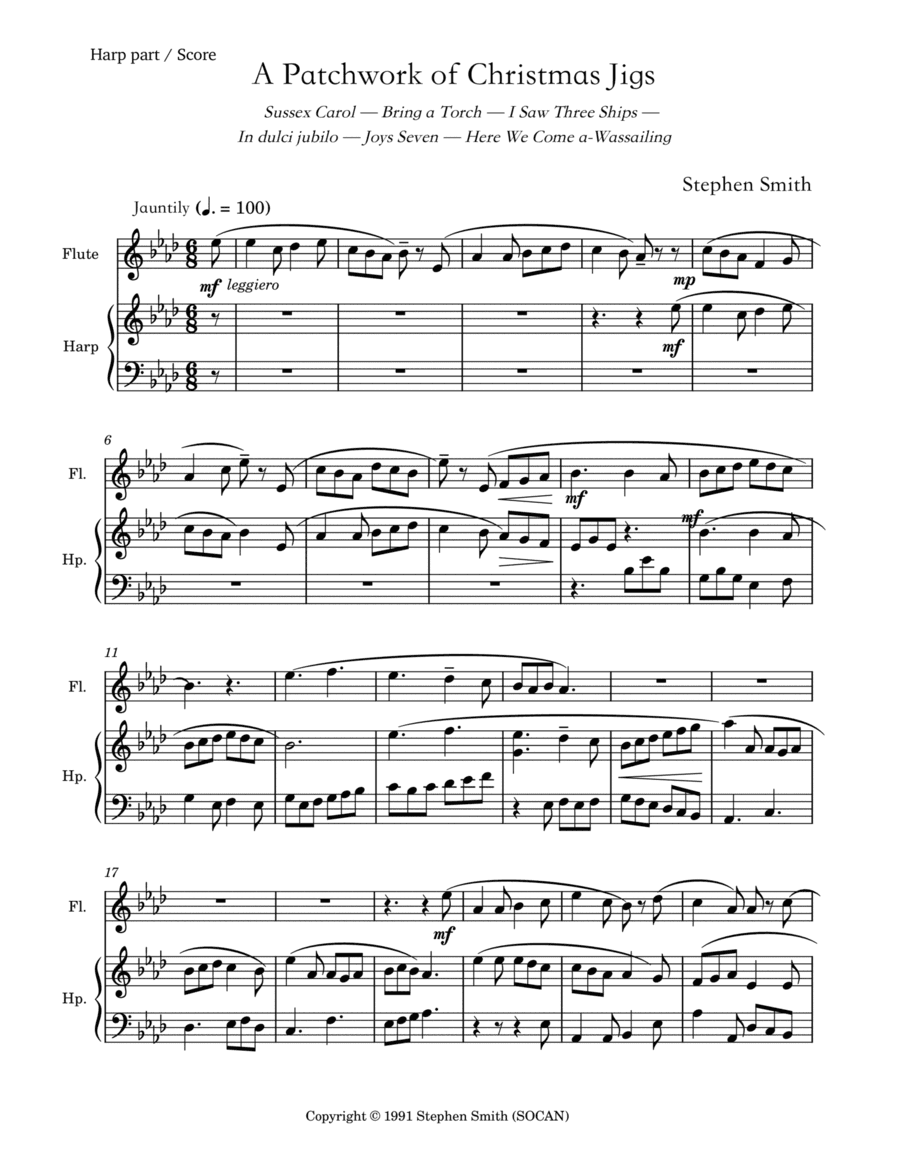 A Patchwork of Christmas Jigs (arr. Stephen Smith)