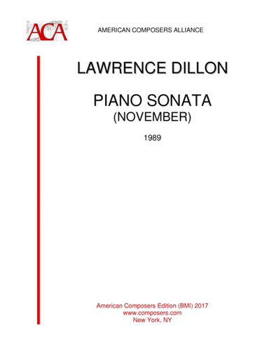 [Dillon] Piano Sonata (November)