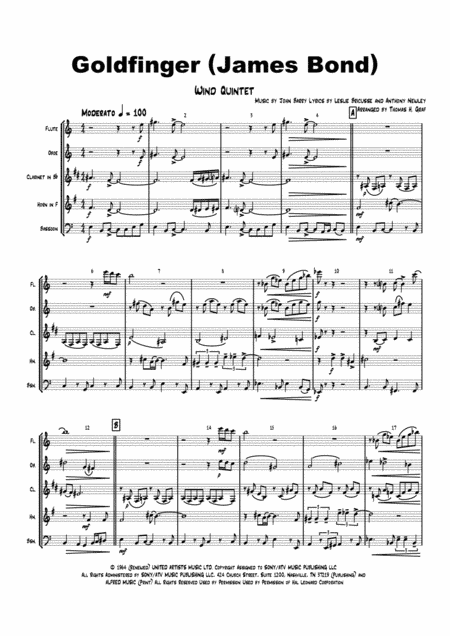 Goldfinger (arr. Thomas H. Graf)