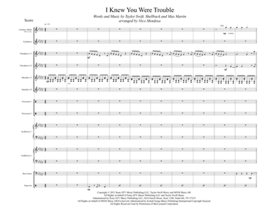 I Knew You Were Trouble (arr. Nico Mendoza)