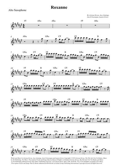 Roxanne (arr. Wesley S. SIlva)