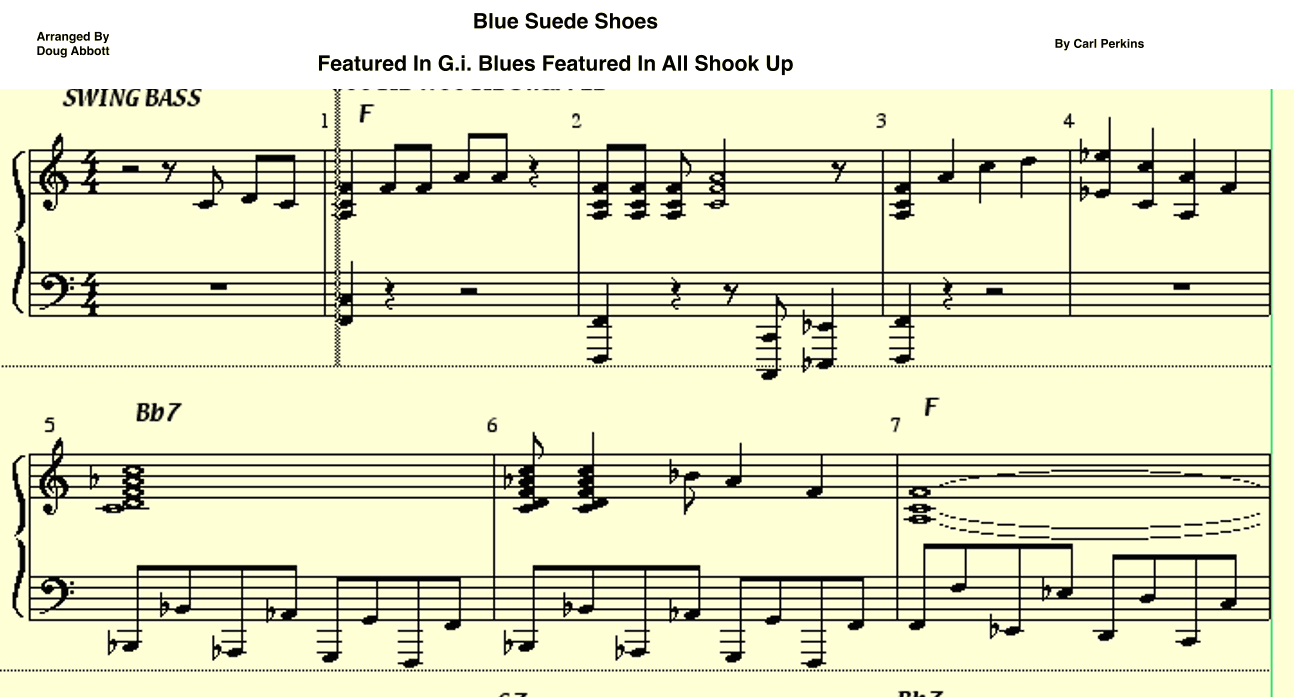 Blue Suede Shoes (arr. Doug Abbott)