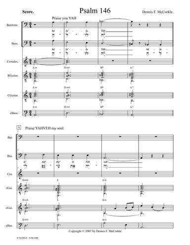Psalm 146 - Score Only