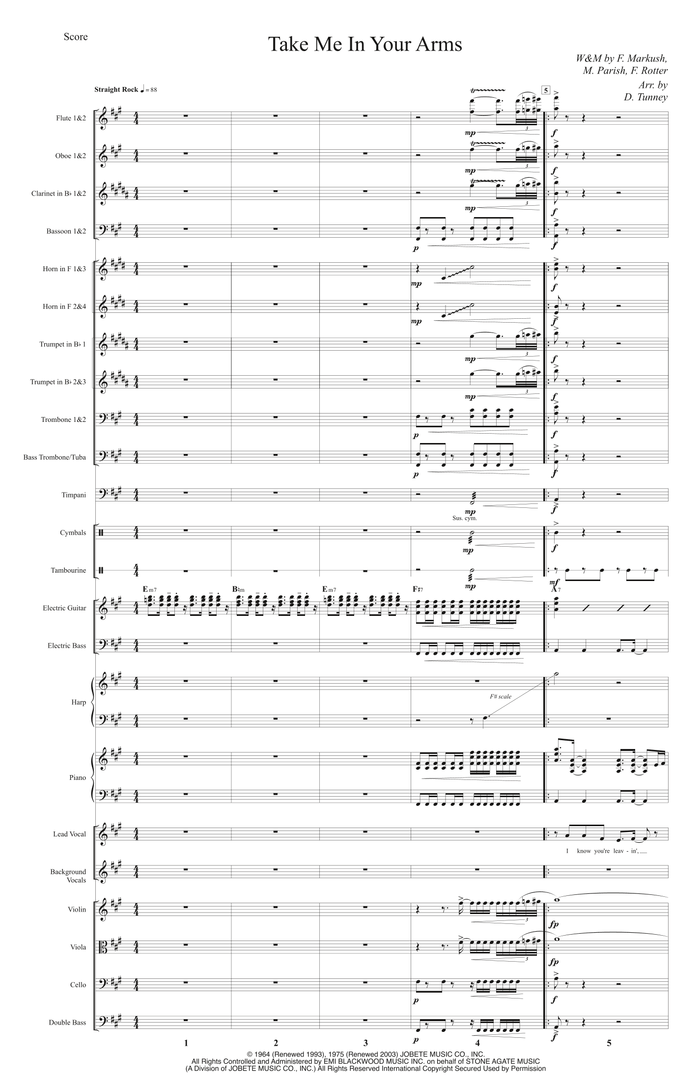 Take Me In Your Arms (arr. Dick Tunney)