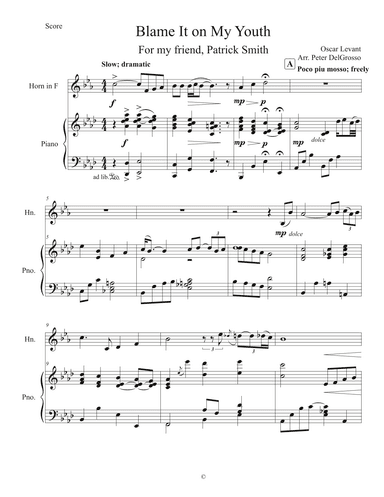 Blame It On My Youth (arr. Peter DelGrosso)