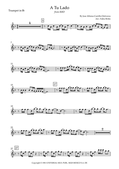 A Tu Lado (arr. Fabio Britto)