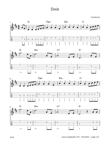 Dixie (arr. songbooks.info)