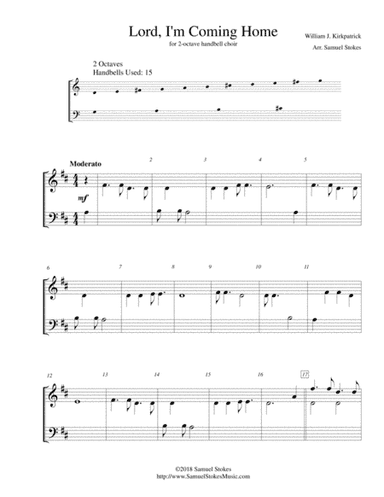Lord, I'm Coming Home - for 2-octave handbell choir (arr. Samuel Stokes)