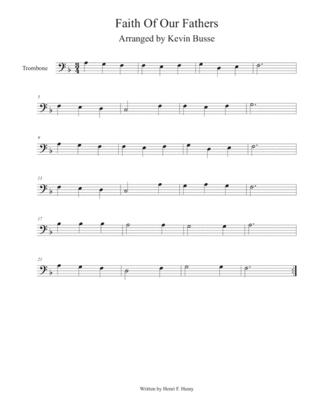 Faith Of Our Fathers - Trombone (arr. Kevin Busse)