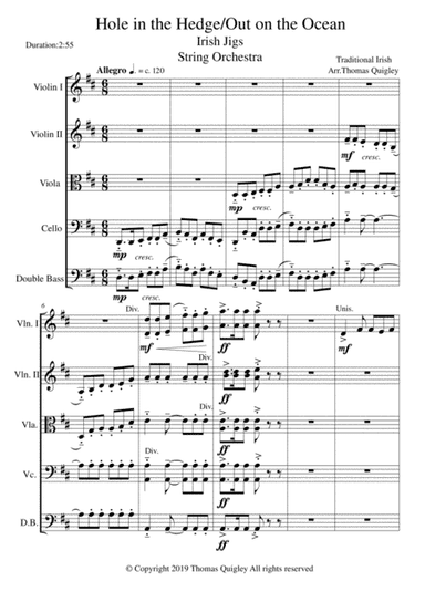 Hole in the Hedge/Out on the Ocean ( Irish Jigs) (arr. Thomas Quigley)
