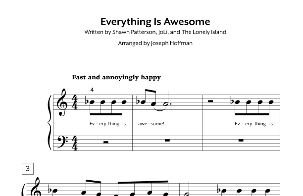 Everything Is Awesome (awesome Remixx!!!) (arr. Joseph Hoffman)