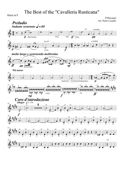 cavalleria Rusticana per Quintetto di fiati - Horn in F (arr. Casadei Paolo)