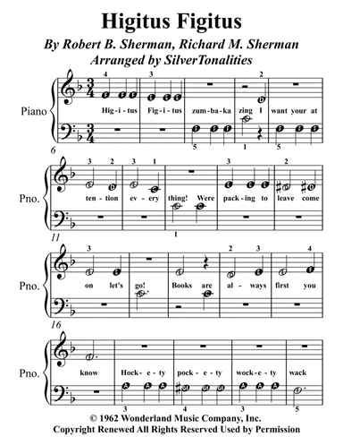Higitus Figitus (arr. SilverTonalities)