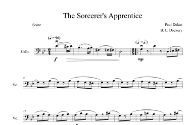 The Sorcerer's Apprentice (Cello Solo) (arr. B. C. Dockery)