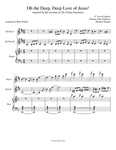 Oh the Deep, Deep Love of Jesus--E flat instrument duet (arr. Beka Wilson)