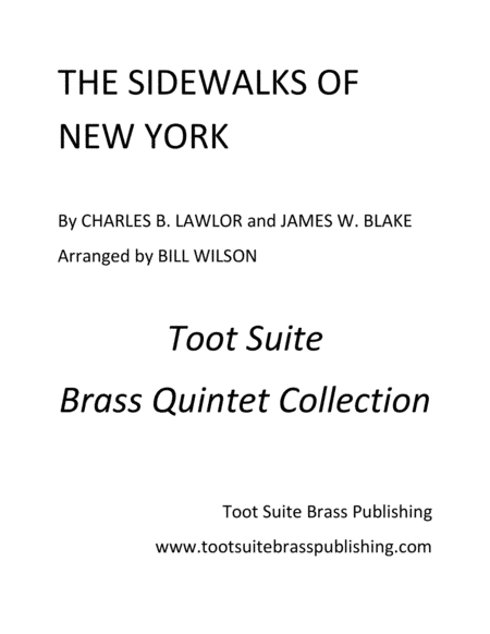 The Sidewalks of New York (arr. Bill Wilson)