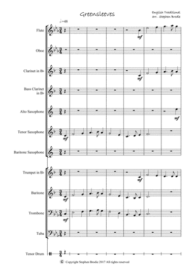 Greensleeves (arr. Stephen Brodie)