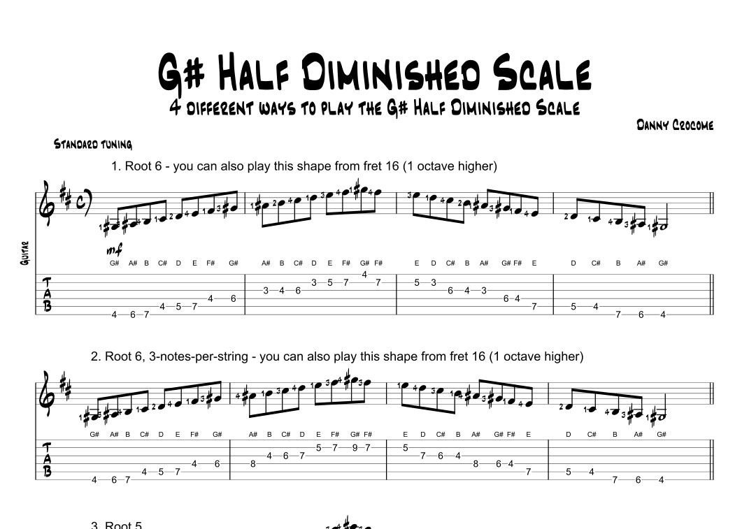 G# Half Diminished Scale (4 Ways to Play)