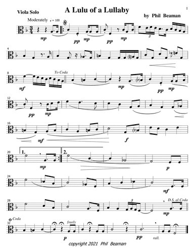 A Lulu of a Lullaby-viola solo