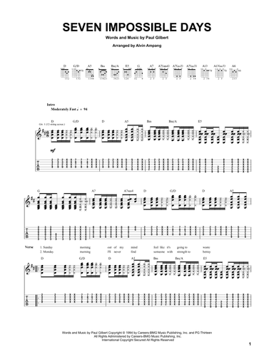 Seven Impossible Days (arr. Alvin Ampang)