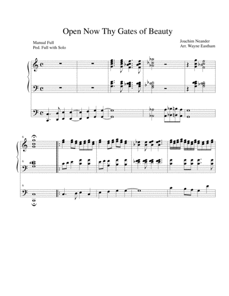 Open Now Thy Gates of Beauty (arr. Wayne Eastham)