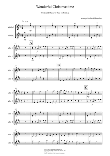 Wonderful Christmastime (arr. David Burndrett)