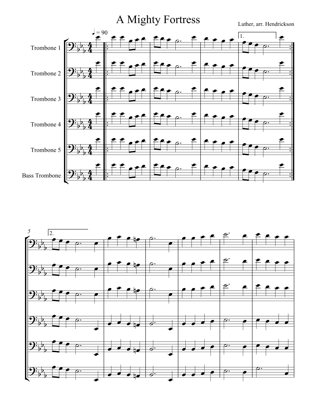A Mighty Fortress (arr. Rob Hendrickson)