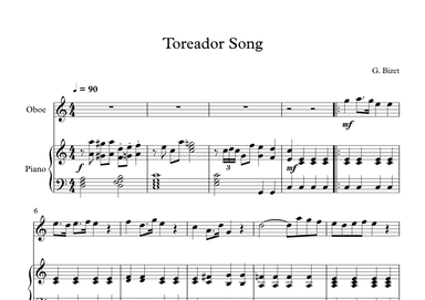 Toreador Song - Georges Bizet (Oboe + Piano) (arr. Digital Book Music)