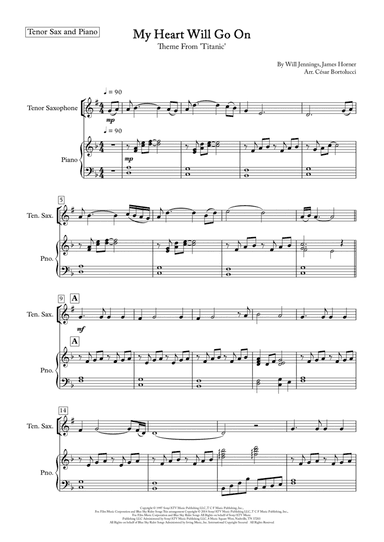 My Heart Will Go On (love Theme From 'titanic') (arr. César Bortolucci)