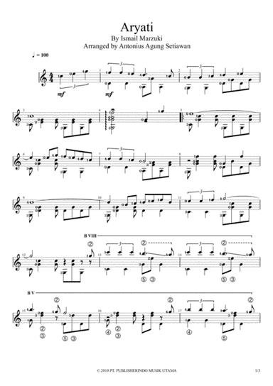 Aryati (arr. Antonius Agung Setiawan)