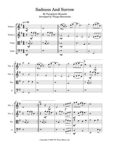 Sadness And Sorrow (arr. Thiago Marconato)