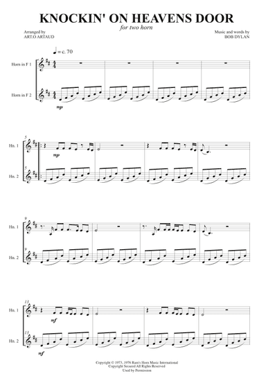 Knockin' On Heaven's Door (arr. Art.o Artaud)