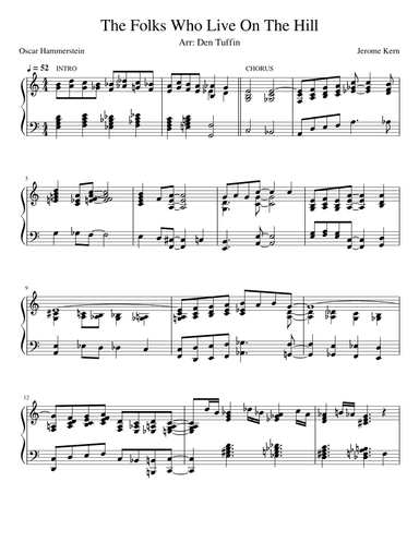 The Folks Who Live On The Hill (arr. Den Tuffin)