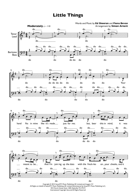 Little Things (arr. Simon Arnott)