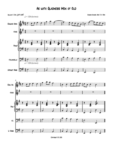 As with Gladness, Men of Old (director's score) (arr. Robert Alan Rife)