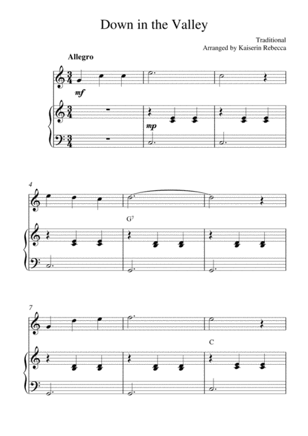 Down in the Valley (arr. Kaiserin Rebecca)