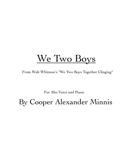 We Two Boys